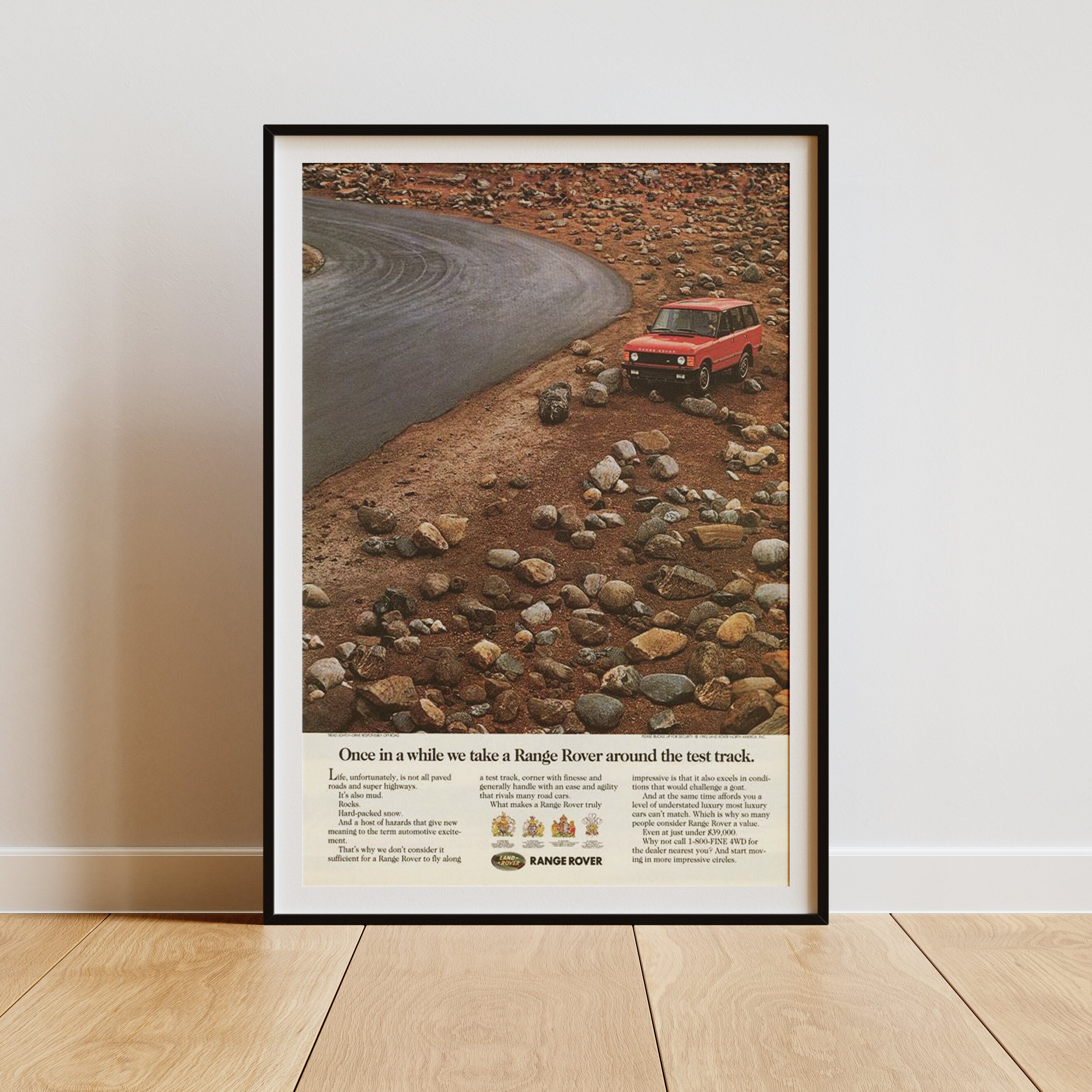 Range Rover Classic Retro Ad Poster - High-quality Vintage Car Print ...