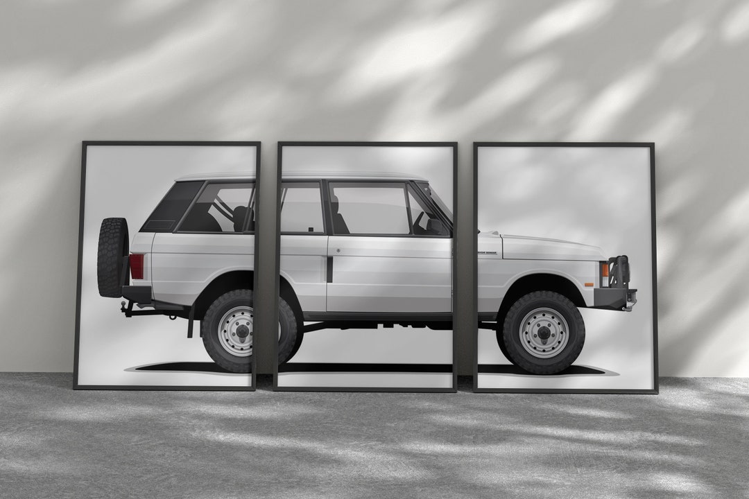 Car Post Rang Rover Design Range Rover Classic Posters Cross Wall Decoration, 4x4 Wall Poster ...