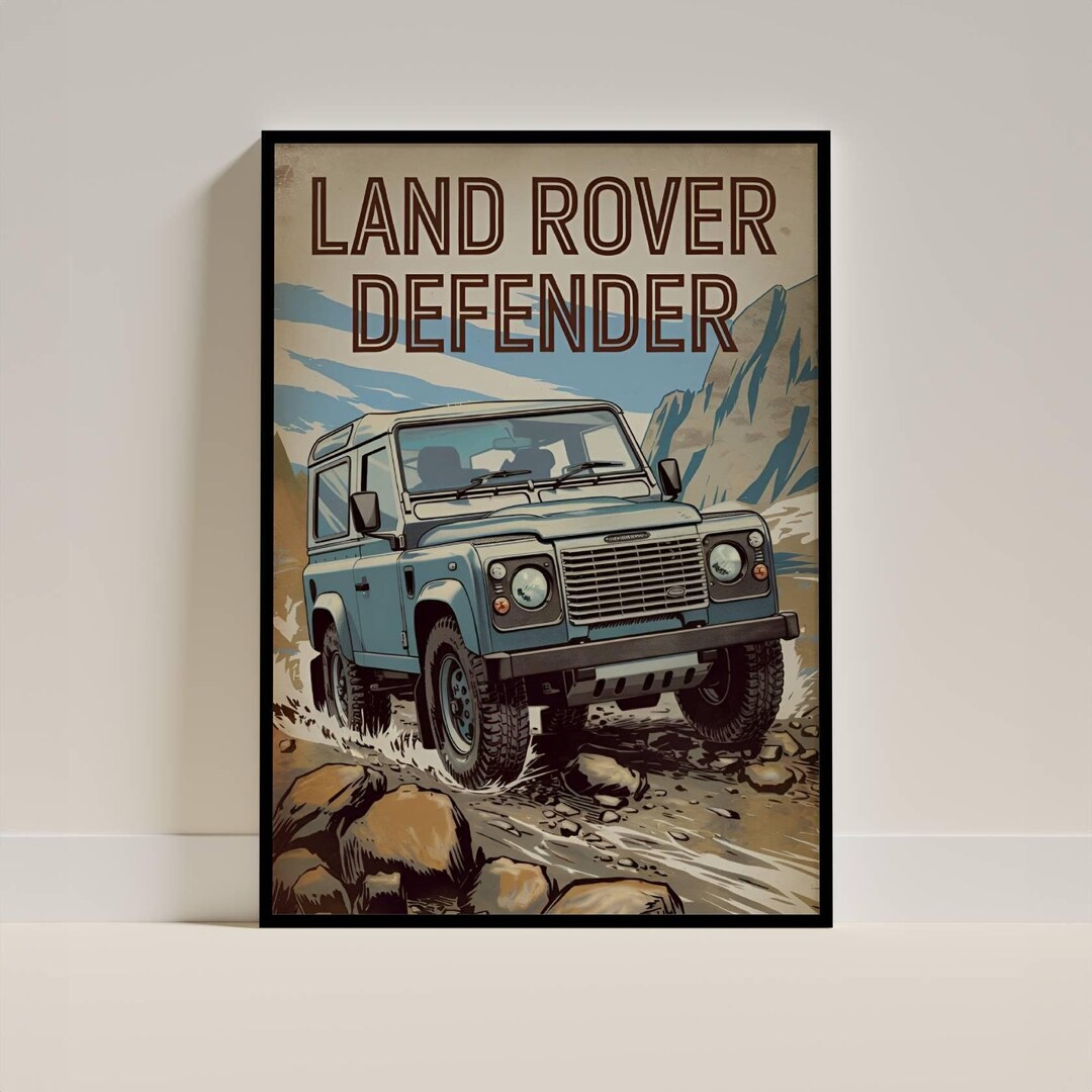 デザイン看板A4】ランドローバー ディフェンダー☆車ポスター絵ブリキ