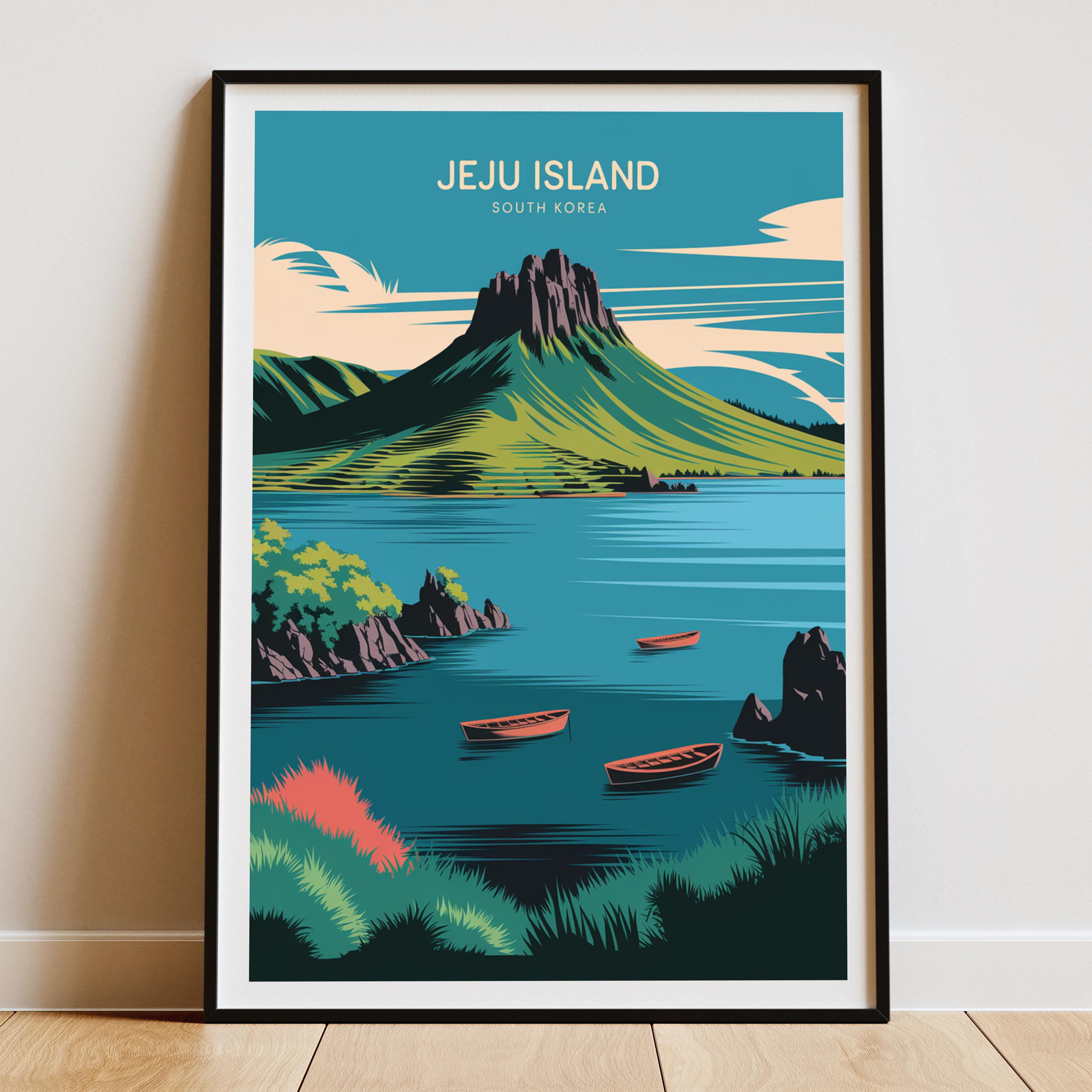 Jeju Island Seongsan Ilchulbong Print, South Korea Travel Art