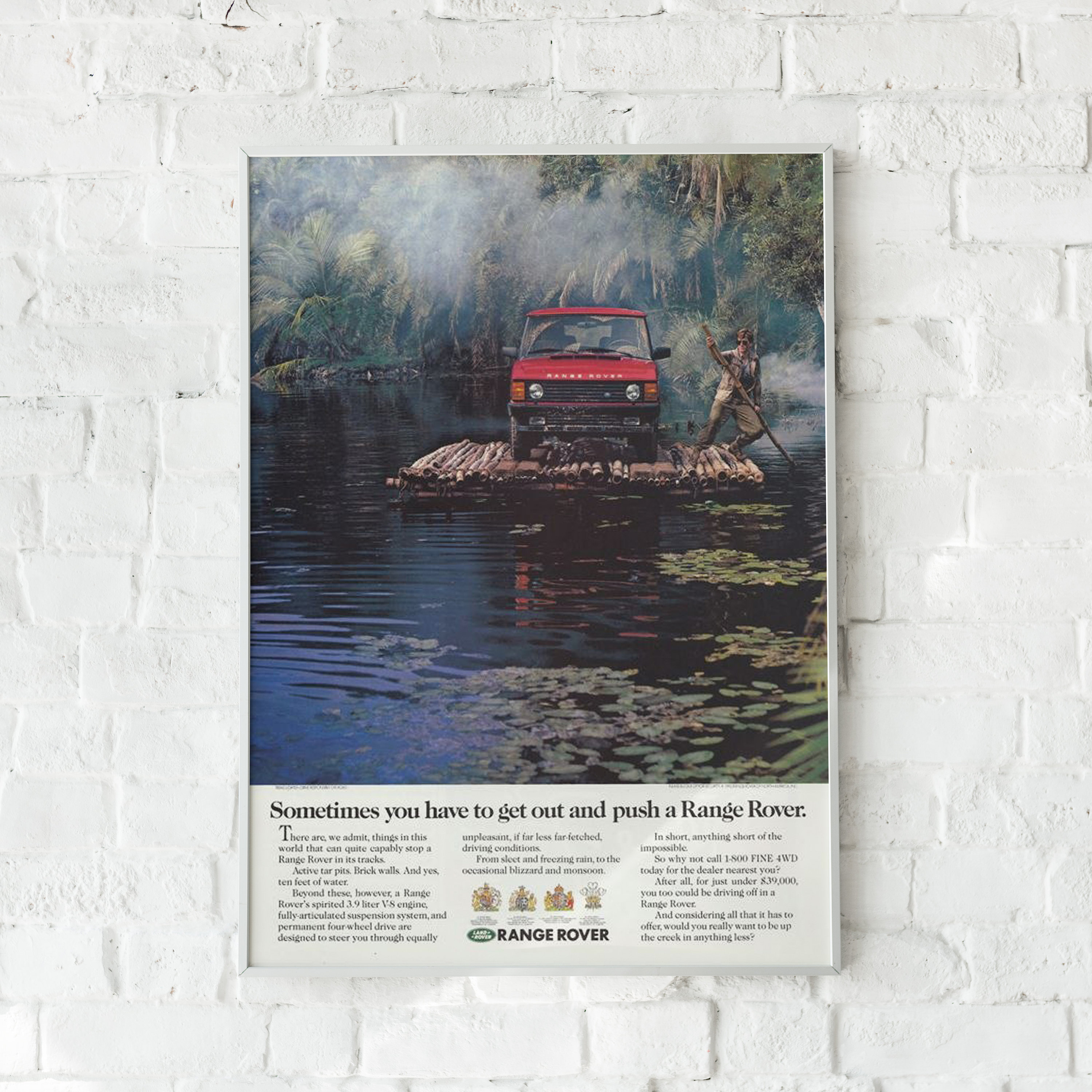 Range Rover Classic Car Poster - Retro Land Rover Ad, Ideal for Car ...