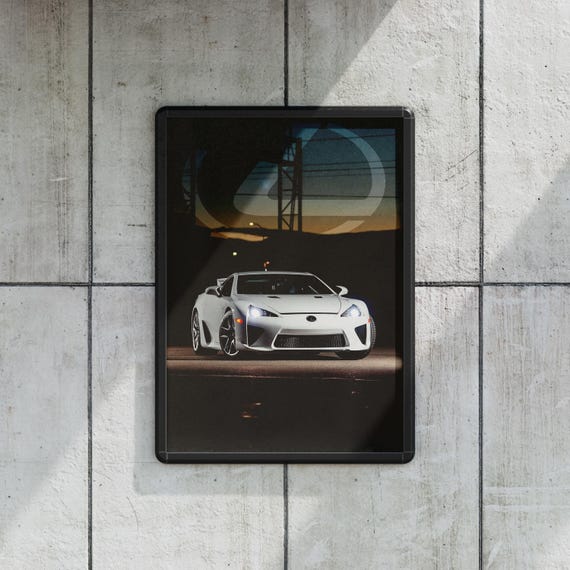 Lexus LFA Poster, High-quality Art Print, Modern Supercar Wall