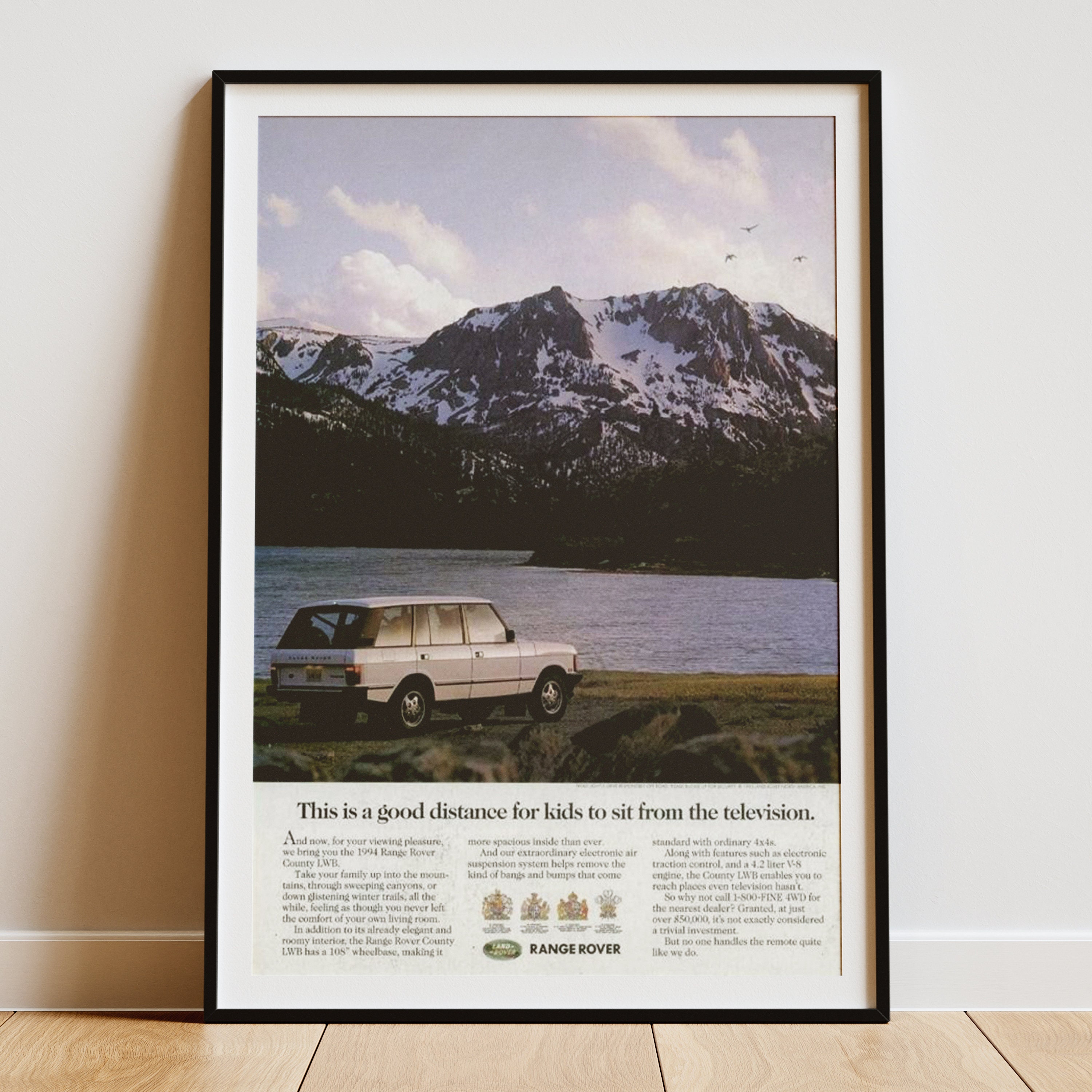 Print Ad Range Rover Vintage Range Rover Classic Car Poster - Retro Automotive Ad Print ...