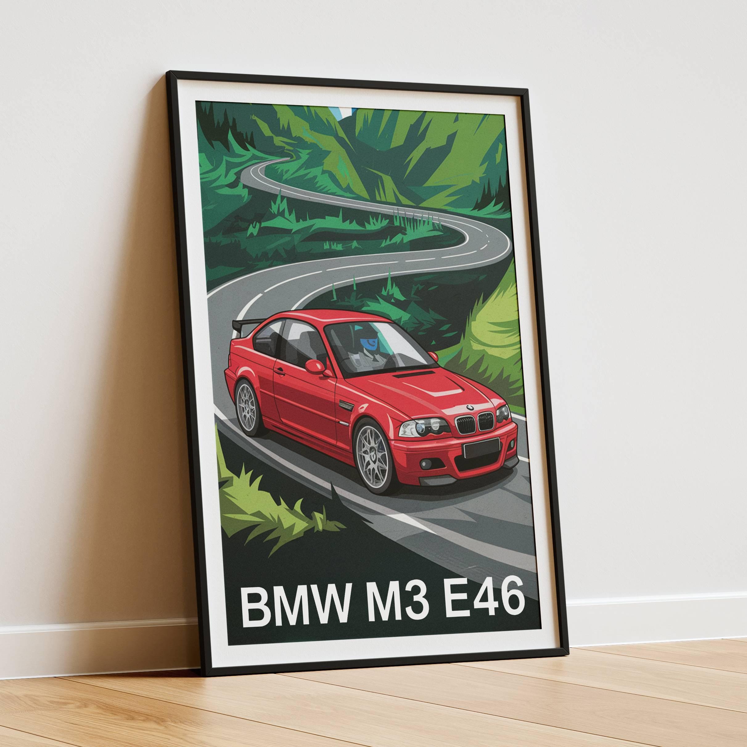 BMW M3 E46 Illustration Poster – Classic Sports Car Art Print - Etsy
