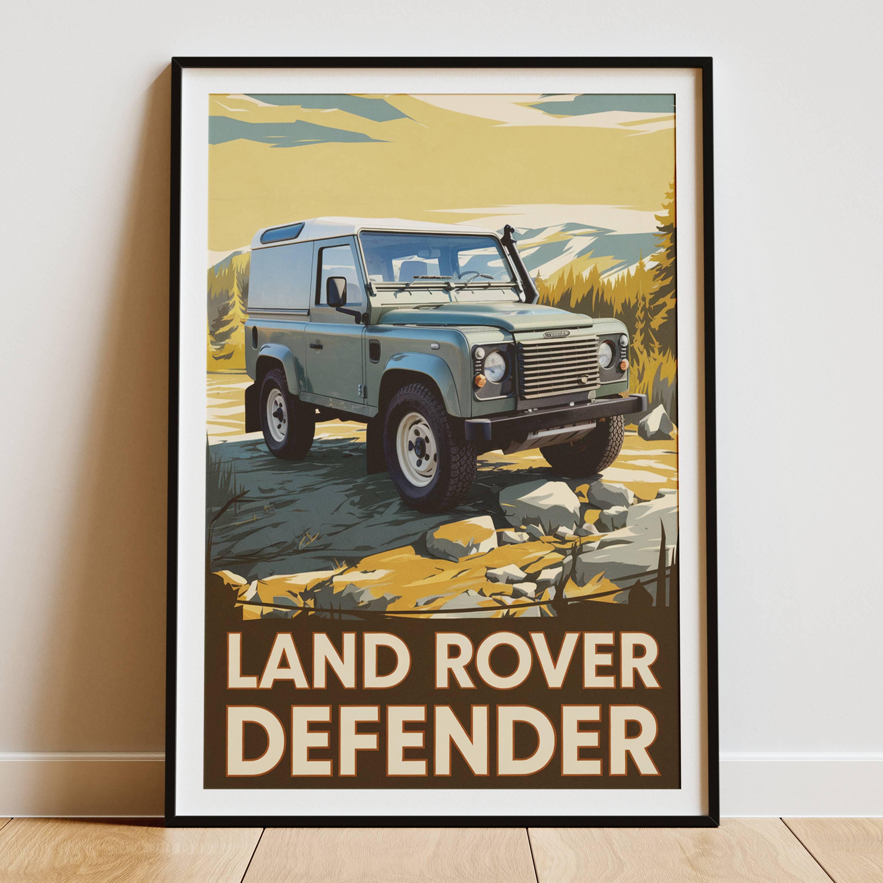 Land Rover Defender 90 Heritage HUE 166 Poster Classic 4x4