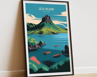 Jeju Island Seongsan Ilchulbong Print, South Korea Travel Art