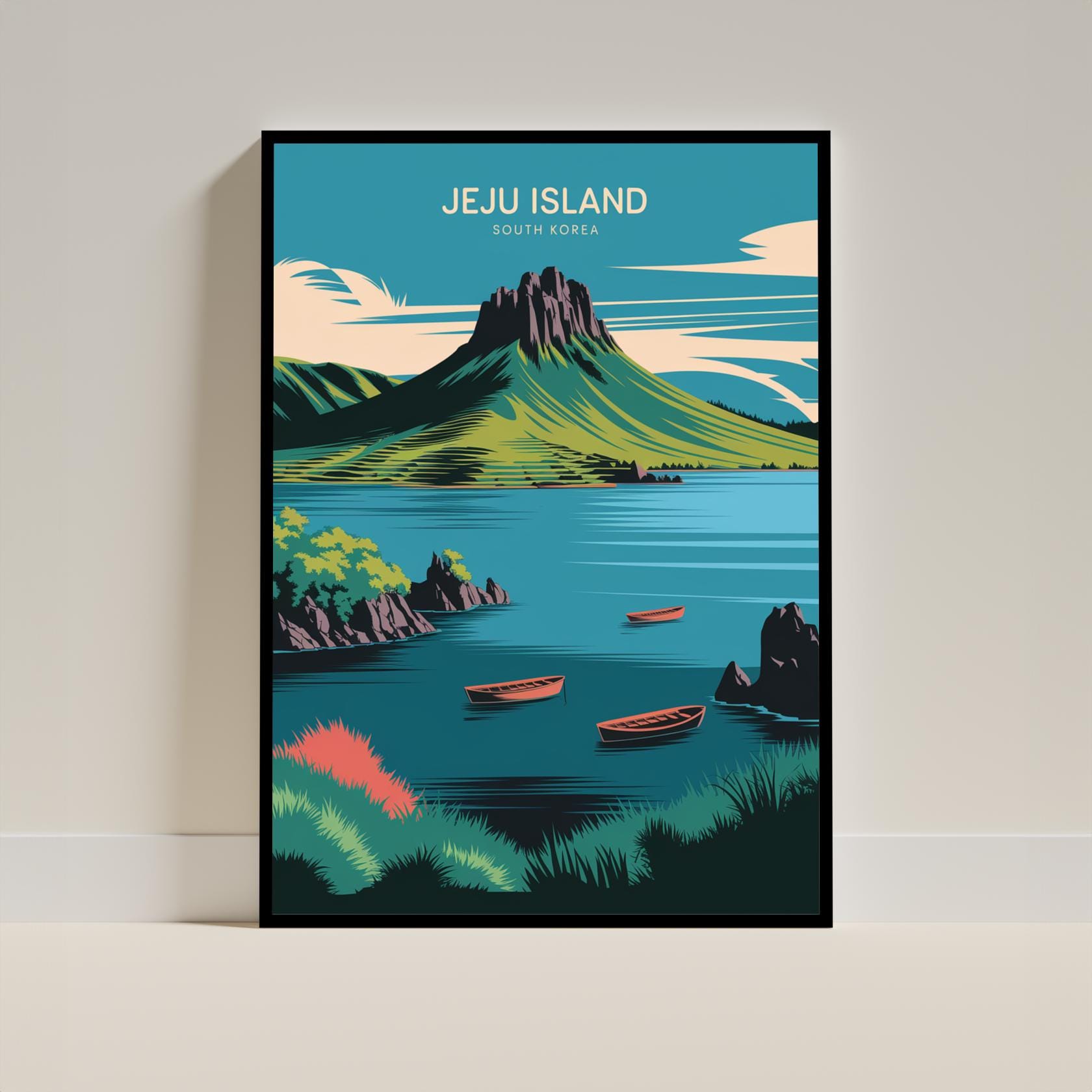 イジュンギ MAGAZINE in JEJU 2021 Jeju Island Seongsan Ilchulbong Print, South Korea Travel Art