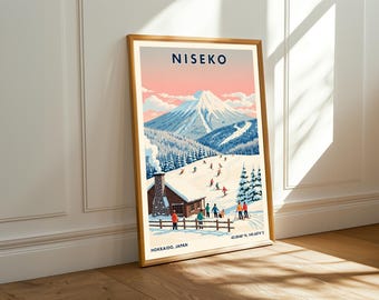 Niseko Japan Ski Resort Vintage Travel Poster Art Print - Etsy