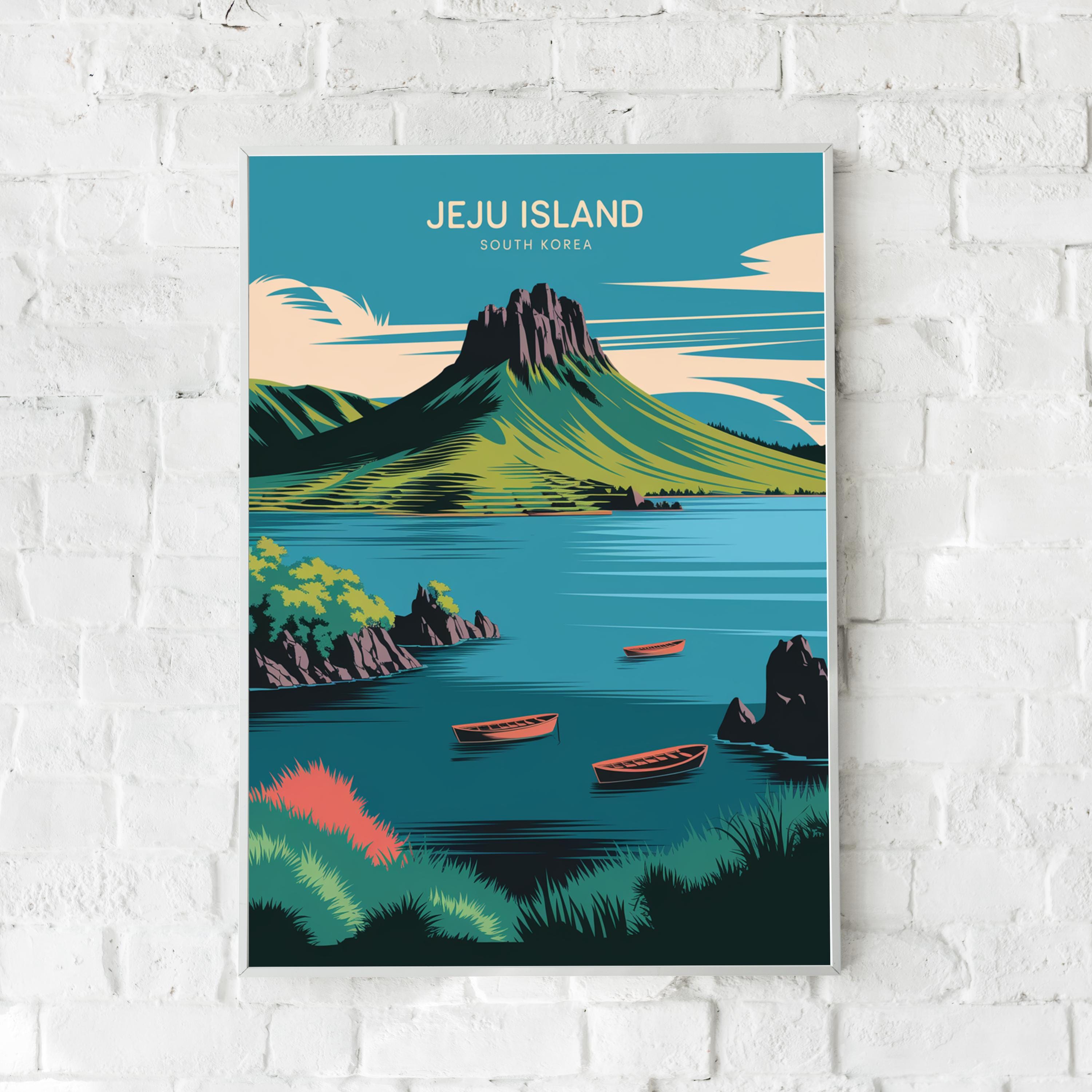 イジュンギ MAGAZINE in JEJU 2021 Jeju Island Seongsan Ilchulbong Print, South Korea Travel Art