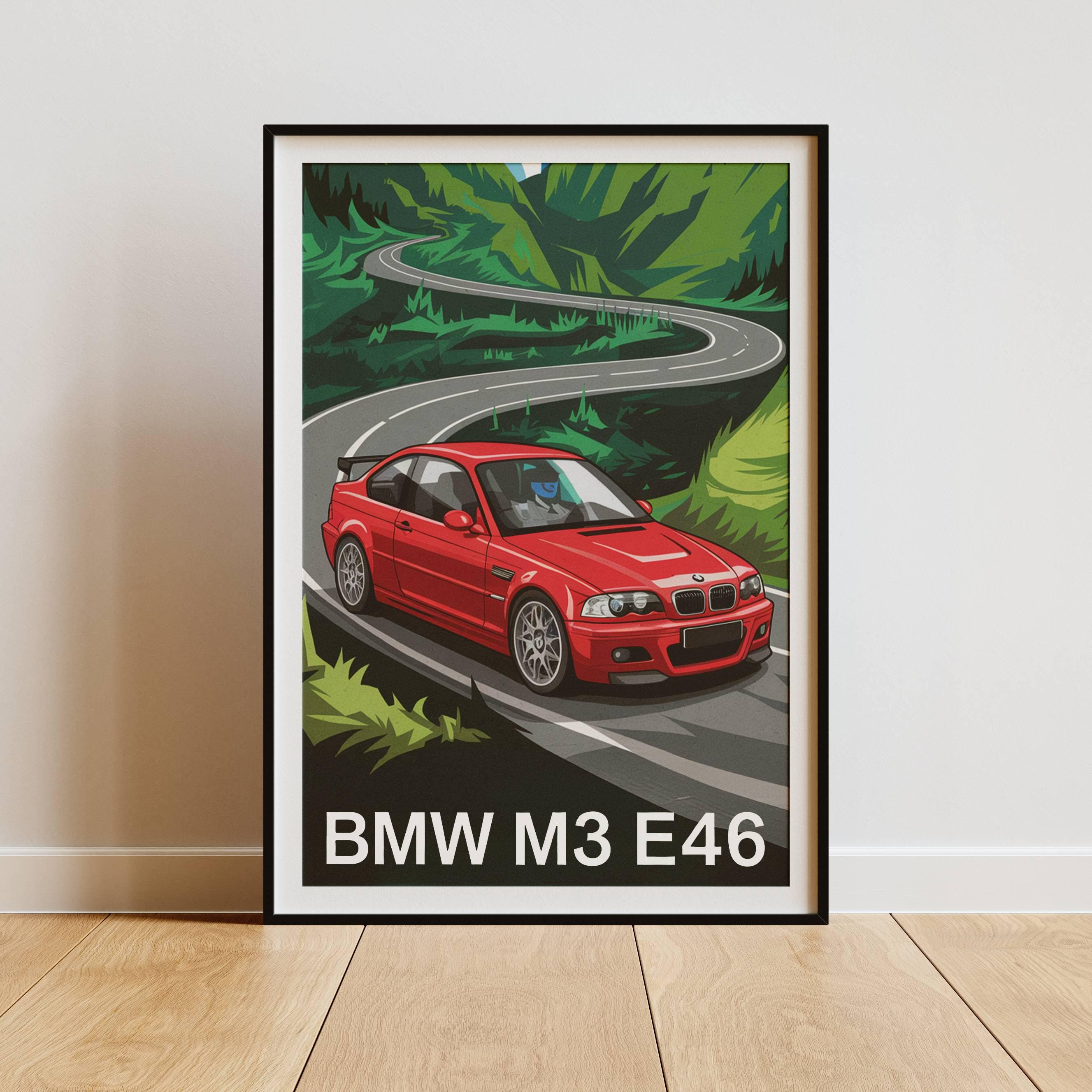 BMW M3 E46 Illustration Poster – Classic Sports Car Art Print - Etsy
