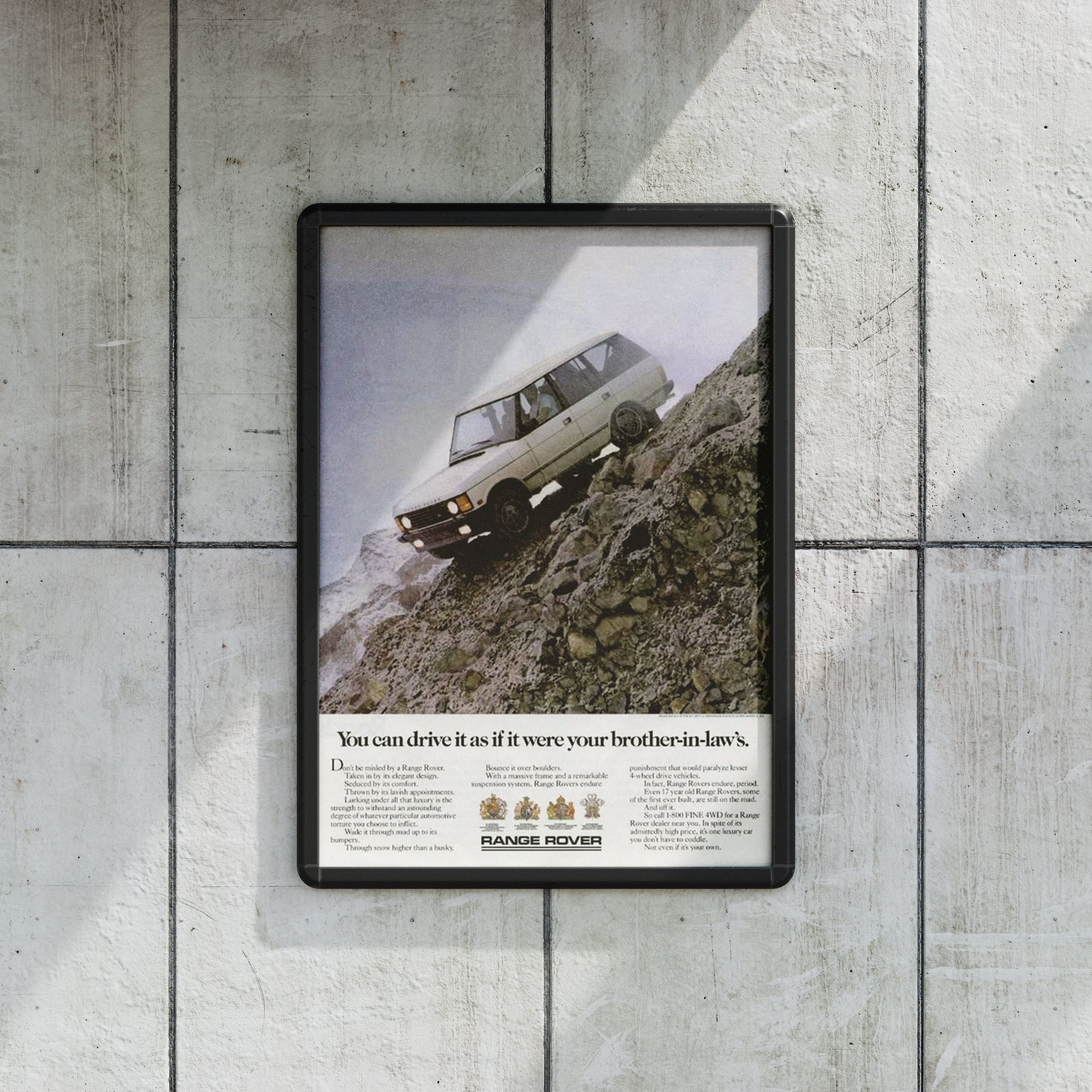 Print Ad Range Rover Range Rover Classic Retro Poster - Vintage Car Ad Art Print, Ideal for ...