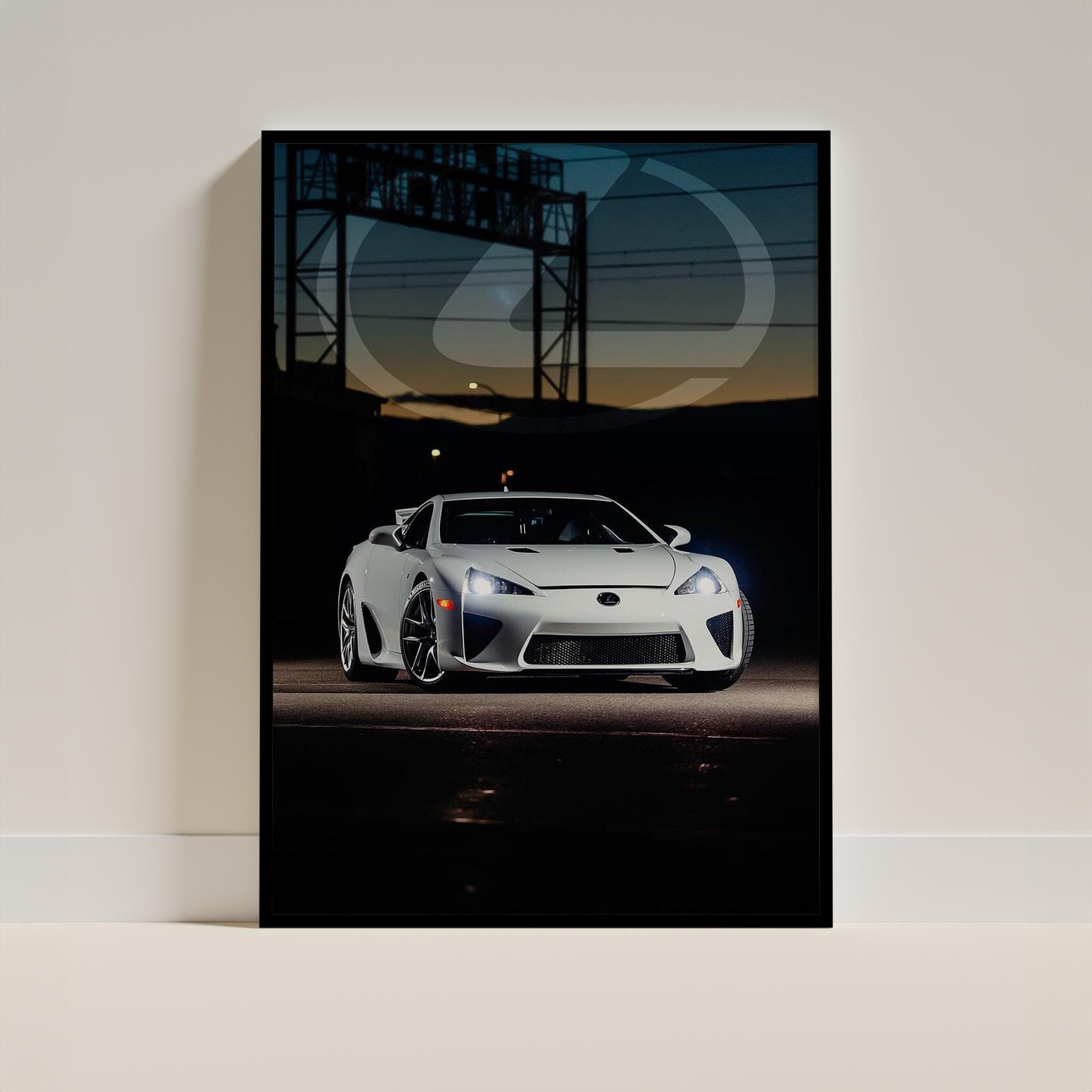 Lexus LFA Poster, High-quality Art Print, Modern Supercar Wall