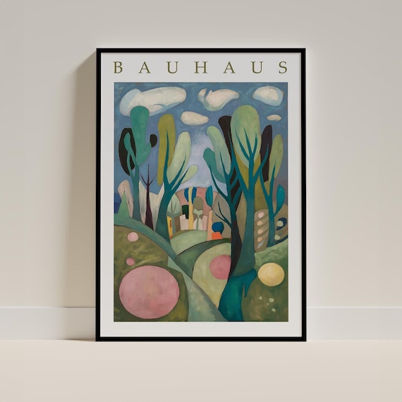 アートポスター バウスハウス カンディンスキー ハウス カンディンスキー風の抽象ポスター | バウハウスの装飾やユニークな
