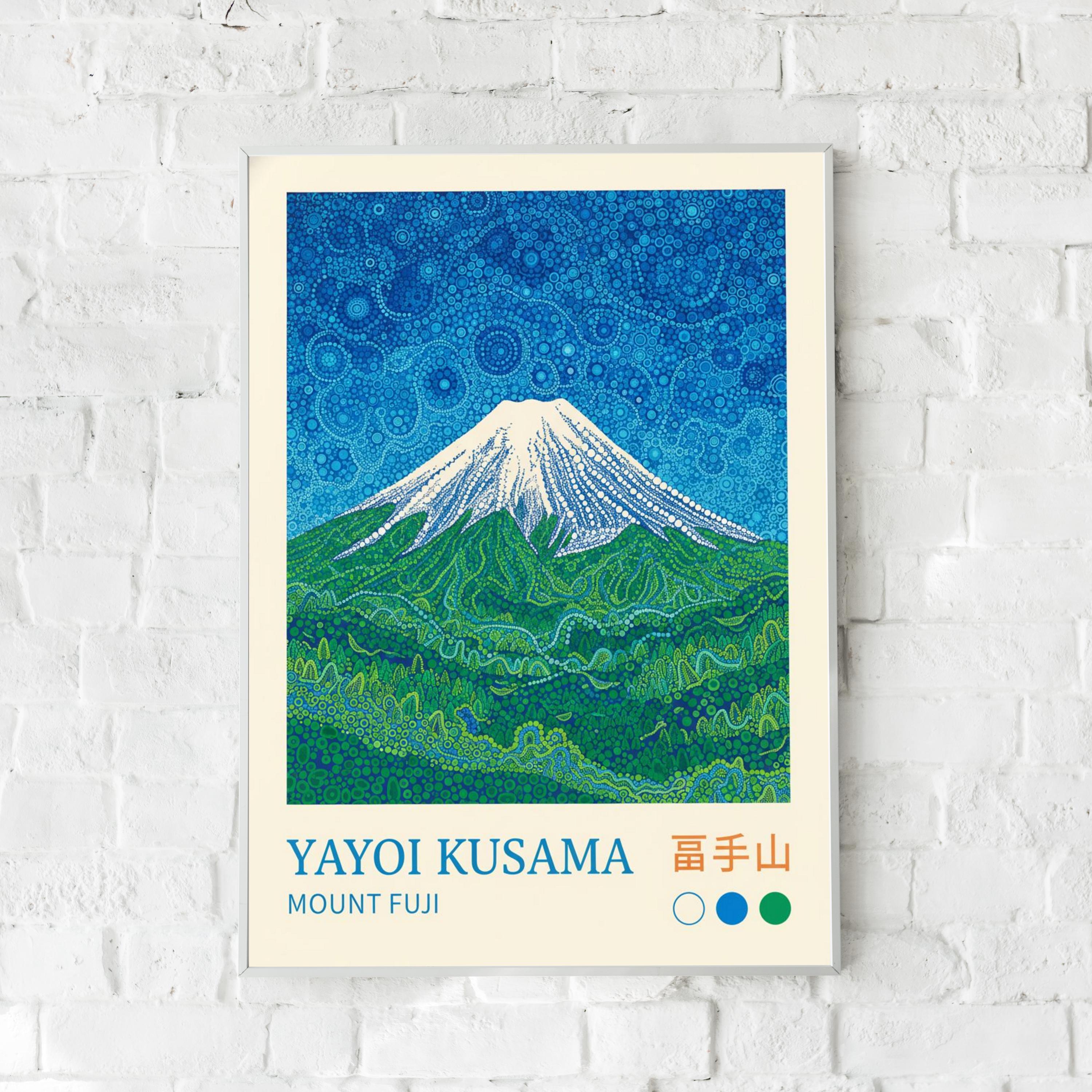 草間彌生 富士山プリント – 日本のドットアート - Etsy 日本