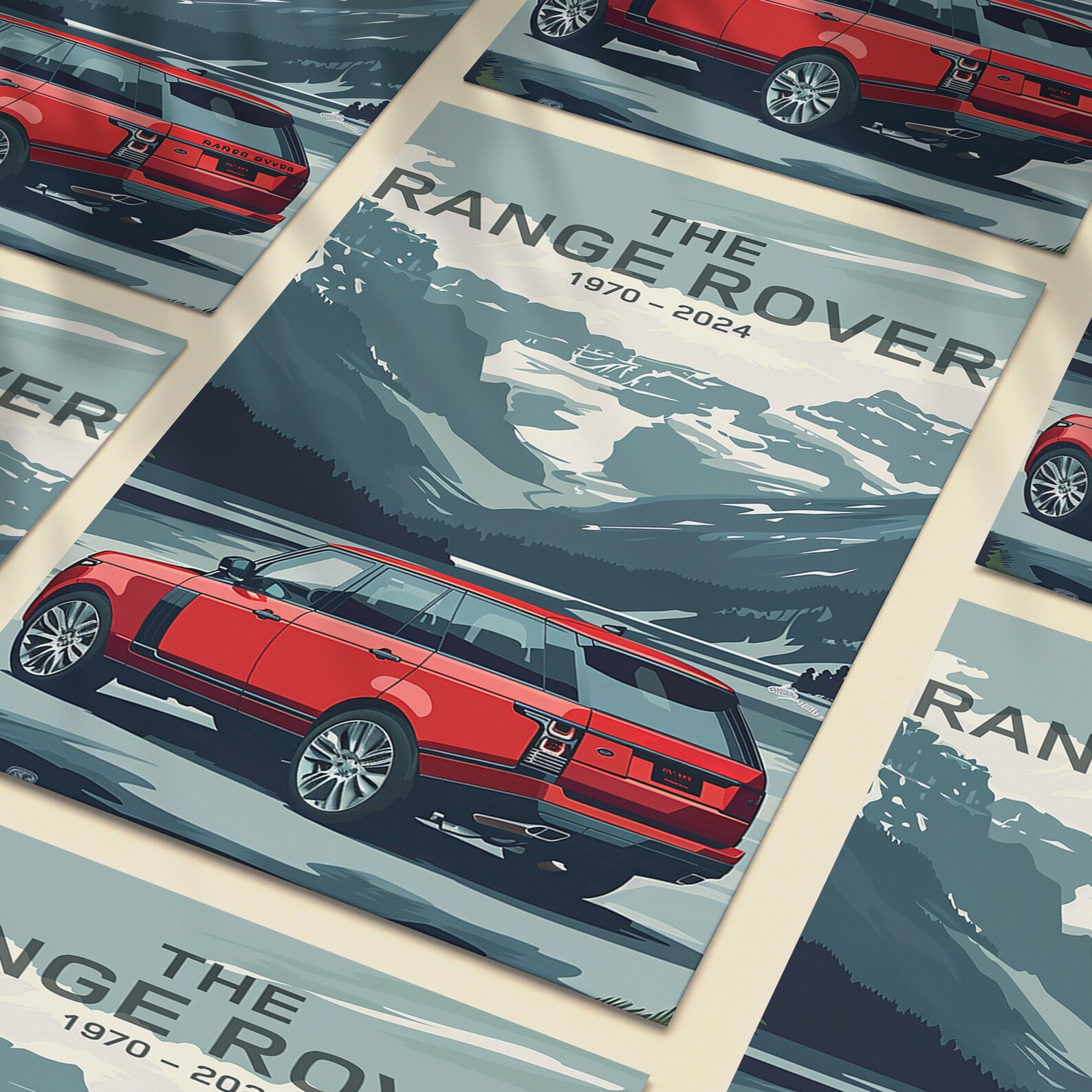 Range Rover Collection Poster L405 Range Rover Vogue Poster Luxury SUV Art Print, Gift for Car ...