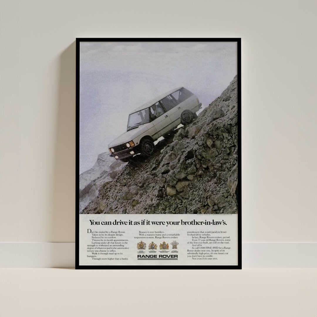 Range Rover Collection Poster Range Rover Classic Retro Ad Print – Car Lover Gift - Etsy