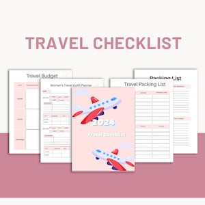 Travel Journal | Ultimate Travel Checklist Planner | Digital Download for Organized Travel | Vacation Planner | Road Trip Planner