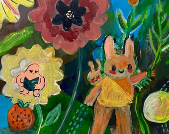 Earth Bunny 8 x 10 pulgadas PRINT por Kelly Newcomer