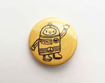 Fredsmaskinen Pinback-knapp