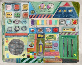 Impresión del panel de control del cuidador 8 x 10