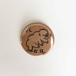 Tardigrade Pinback Button or Waterbear Button
