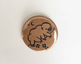 Tardigrade Pinback Button or Waterbear Button