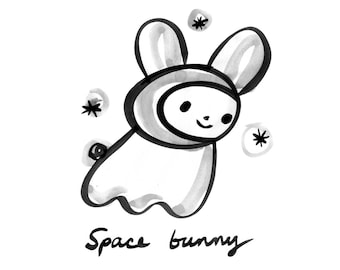 Space Bunny PRINT 8 x 10