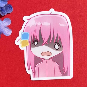 Sticker roze haar meisje anime | Vinyl mat | Waterdicht | Grappig | Leuke kawaii voor Bullet Journal planner laptop waterfles | Briefpapier