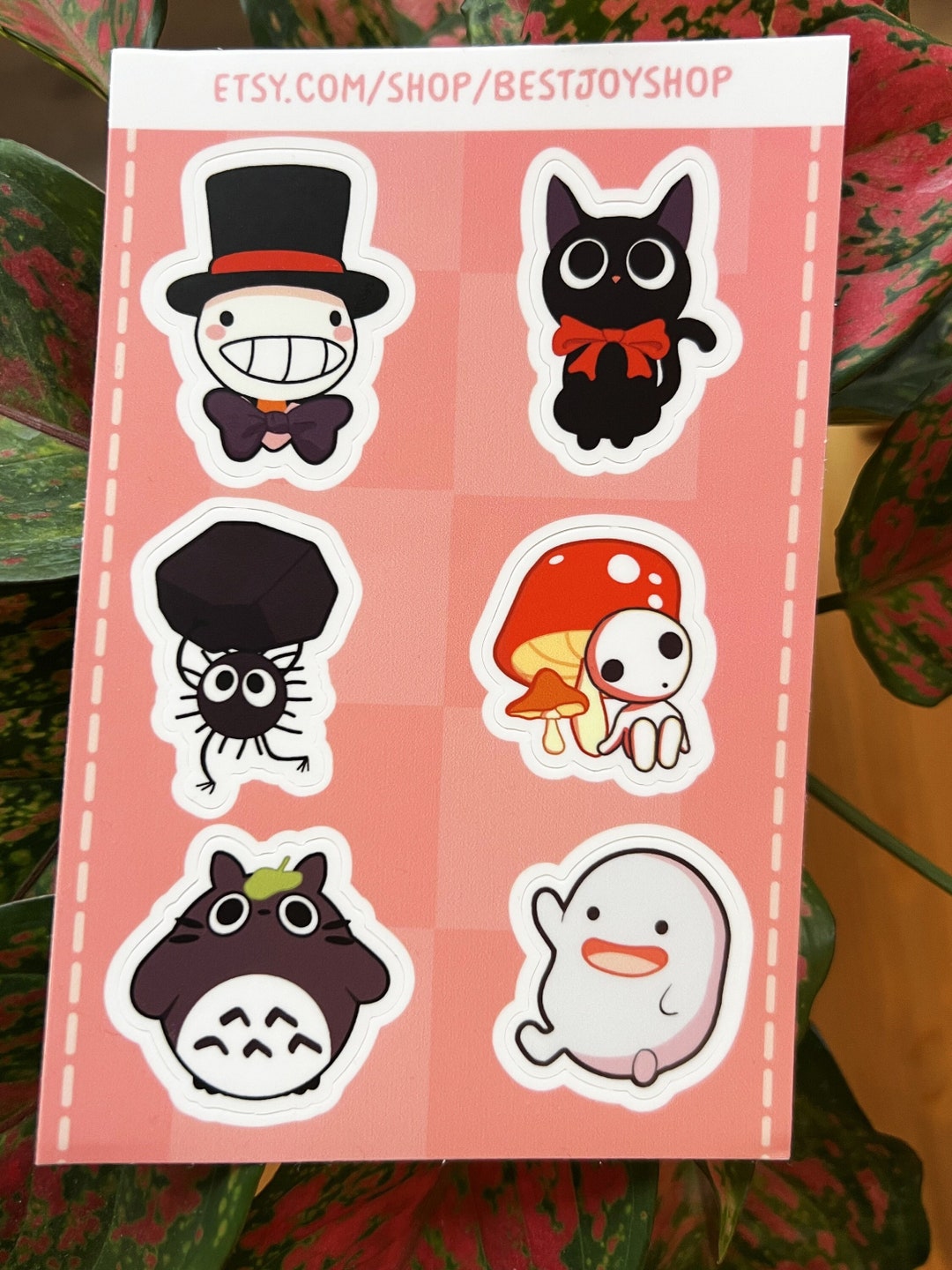 Ghibli Sticker Anime Sheet Jiji Totoro Vinyl Matte Waterproof Cute