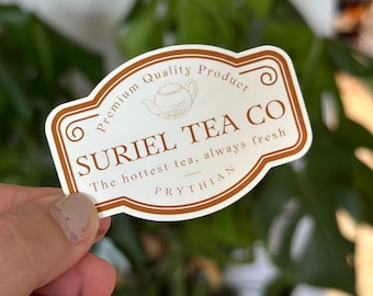 Suriel Tea Co Vinyl Sticker - ACOTAR BookTok Fan Art