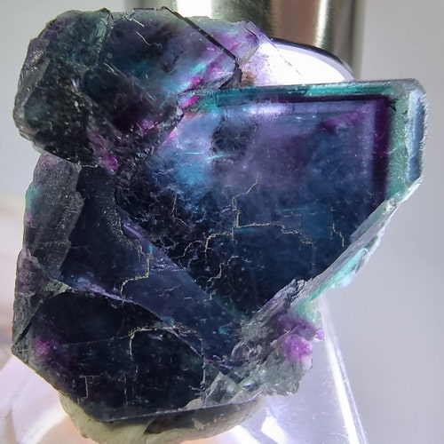 希少ファントムフローライトキューブ、グリーンオコルス産、ナミビア