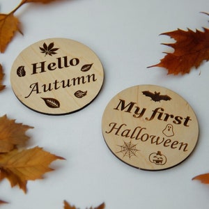 Disques des jalons mensuels, cercles en bois des jalons, panneaux mensuels pour bébé, cartes jalons bébé, cadeau baby shower, accessoires photo nouveau-né