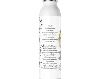Finden Sie Frieden und Schönheit mit dieser floralen 23rd Slim-Wasserflasche
