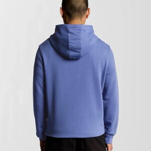 Lyle & Scott Blue Hoodie Eagle Logo Pullover Hooded Sweatshirt image 4