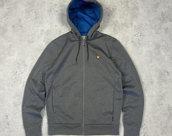 Lyle & Scott Gray Full Zip Hoodie Men’s Hooded Sweatshirt Size S