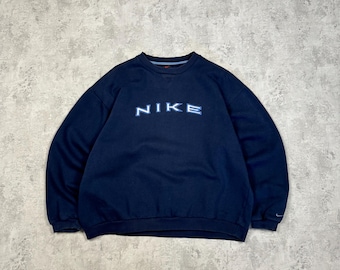 RARE Vintage Nike Sweatshirt Big Embroidered Logo Size XL