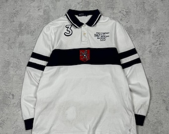 Polo Ralph Lauren Rugby Shirt Numb 3 Patch Size XL