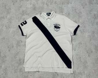 Y2K Ralph Lauren Chief Keef Style Rugby Embroidery Polo Big