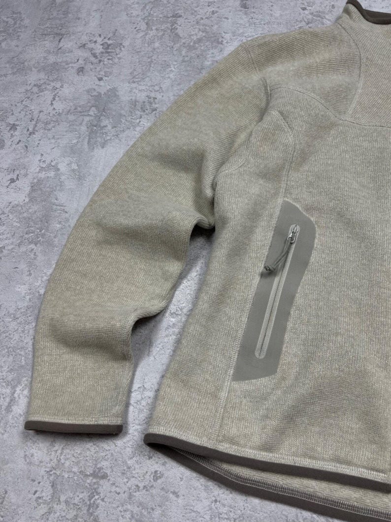 Arcteryx dames fleecevest met rits en Polartec-print, maat M afbeelding 3