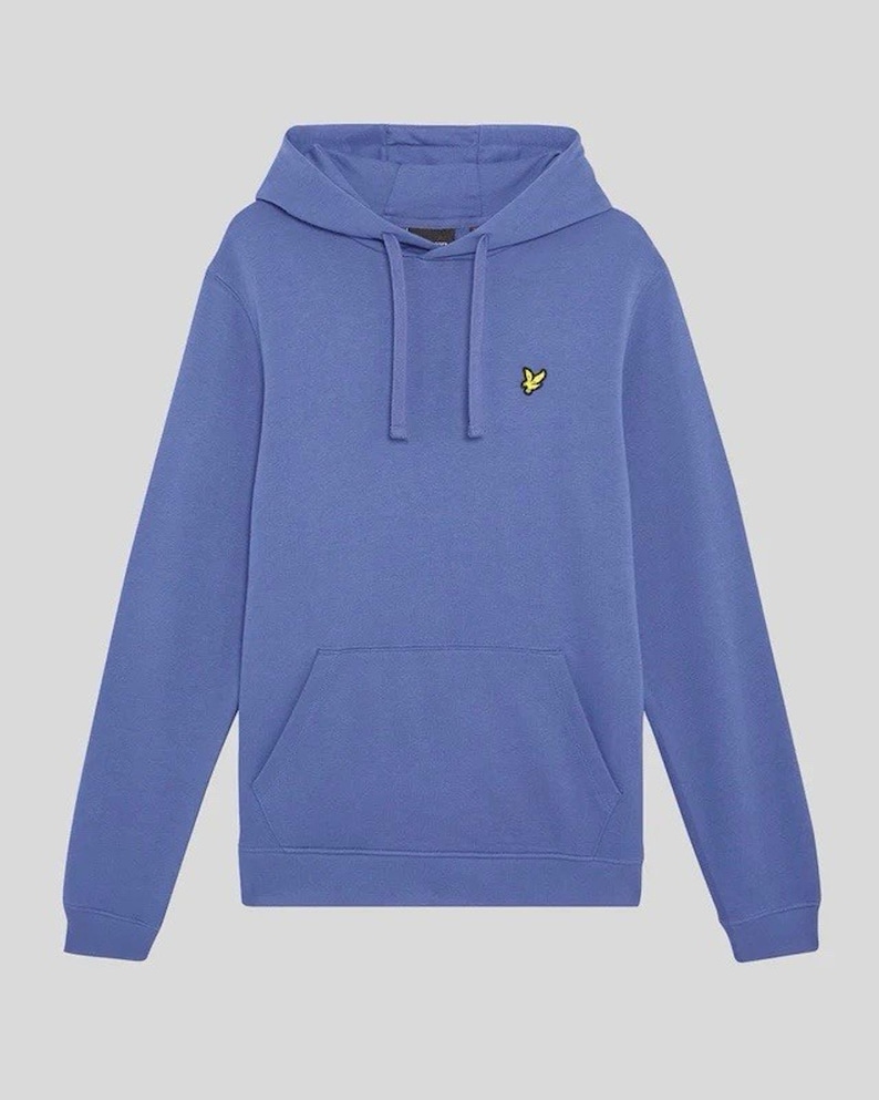 Lyle & Scott Blue Hoodie Eagle Logo Pullover Hooded Sweatshirt image 1