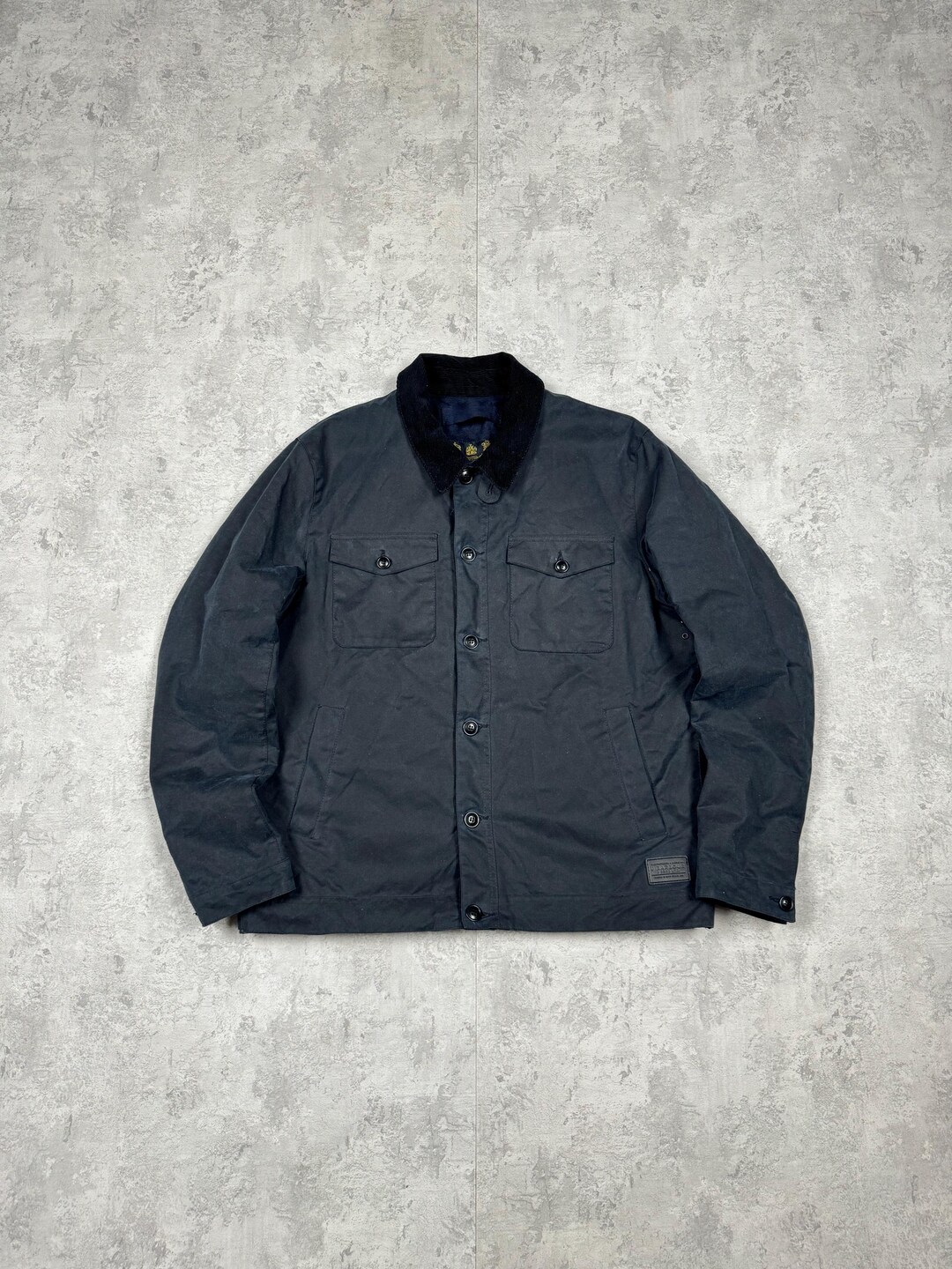 Barbour West Waxed Mens Jacket Navy Blue Size L - Etsy