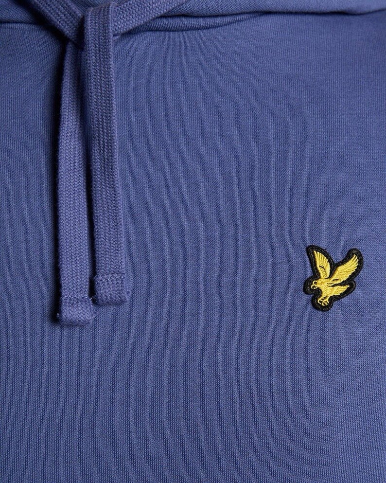 Lyle & Scott Blue Hoodie Eagle Logo Pullover Hooded Sweatshirt image 3