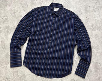Yves Saint Laurent Blue Striped Shirt Size M