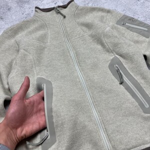 Arcteryx dames fleecevest met rits en Polartec-print, maat M afbeelding 5
