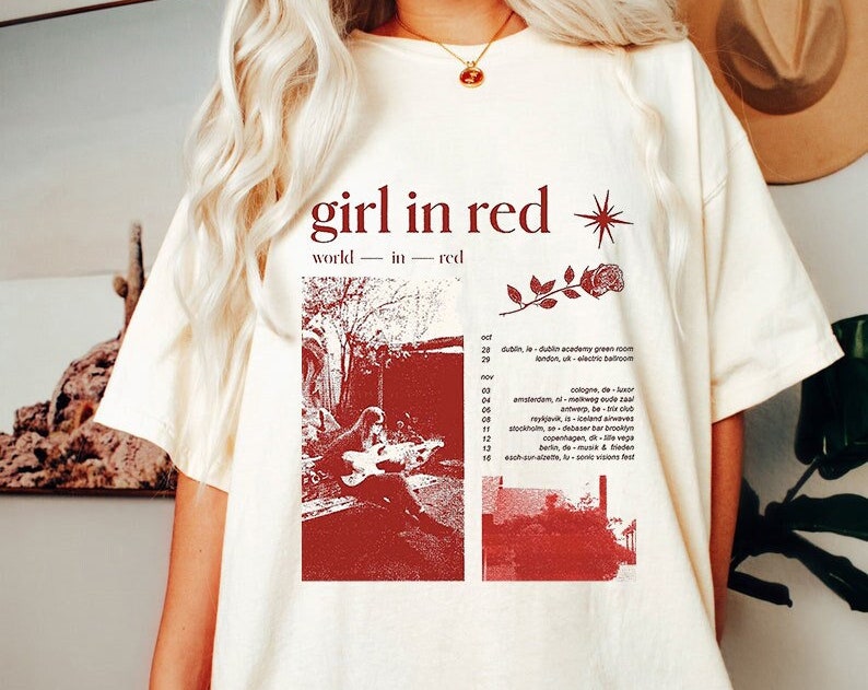 Vintage Girl In Red Tour 2022 Shirt
