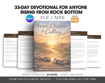 Devocional cristão de 33 dias (PLR/MRR) para quem está se reerguendo do fundo do poço | Reintegração e cura baseadas na fé