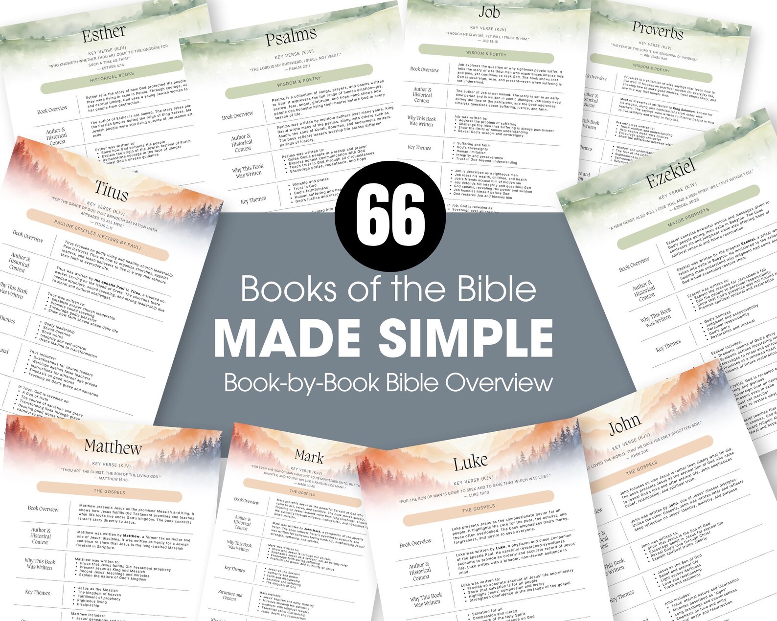 Bible Overview Guide | Printable Book Summaries (PDF/PNG Download) - Etsy