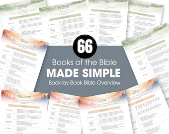 Bible Overview Guide | Printable Book Summaries (PDF/PNG Download)