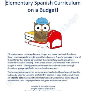 Elementary Spanish Curriculum on a Budget!