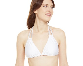 Haut de bikini triangle à bretelles (AOP)